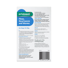 Load image into Gallery viewer, Aristopet Fleas, Heartworm and Worms Topical Treatment for Dogs 10-25kg (3 pack)