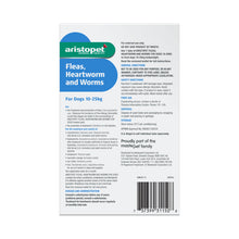 Load image into Gallery viewer, Aristopet Fleas, Heartworm and Worms Topical Treatment for Dogs 10-25kg (6 pack)