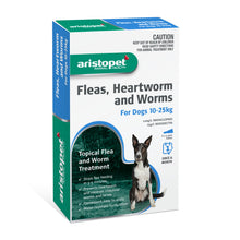 Load image into Gallery viewer, Aristopet Fleas, Heartworm and Worms Topical Treatment for Dogs 10-25kg (6 pack)