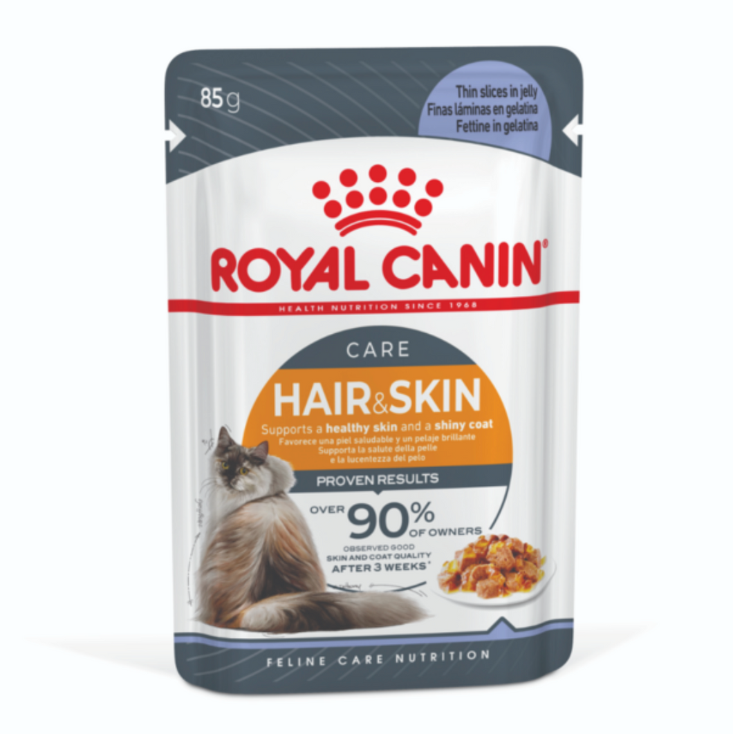 Royal Canin Cat Wet Food - Hair & Skin - Jelly (85g)