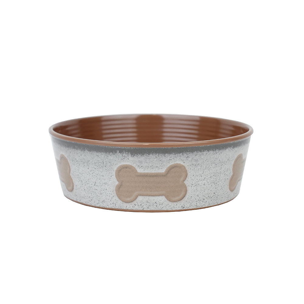 Barkley & Bella Melamine Bowl - Natural Bone Large