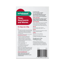 Load image into Gallery viewer, Aristopet Fleas, Heartworm and Worms Topical Treatment for Dogs Over 25kg (6 pack)
