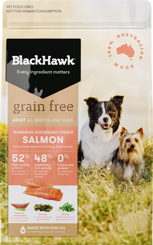 Black Hawk Dog Dry Food - Grain Free - Salmon (15kg)