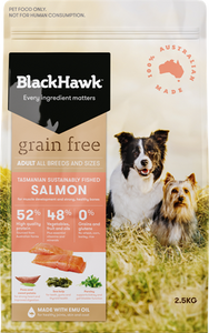 Black Hawk Dog Dry Food - Grain Free - Salmon (2.5kg)