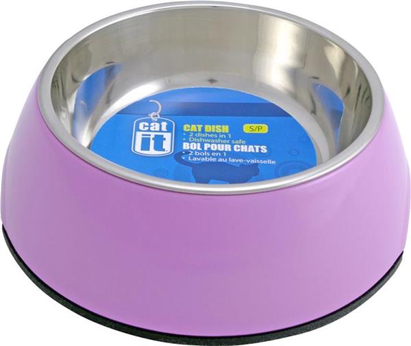 Catit 2 in1 Cat Bowl Pink 350ml Small