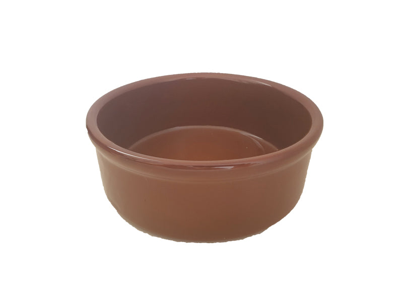 Ceramic Brown Glazed Dog Bowl 17CM Small