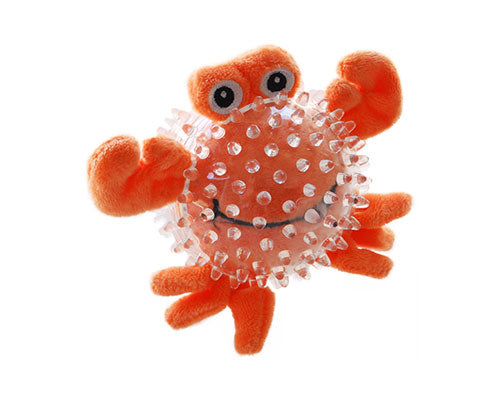 Dog Toy Play Ball Plush Crab