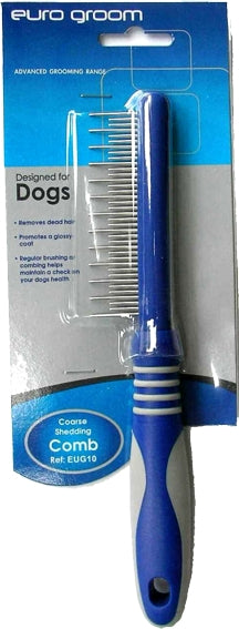 Euro Groom Shedding Comb Coarse Large