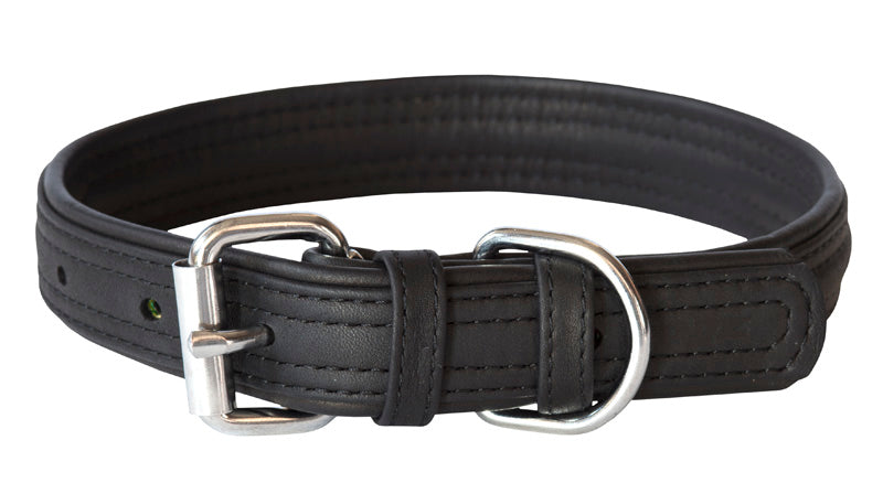 Rogz Leather Collar Large Black