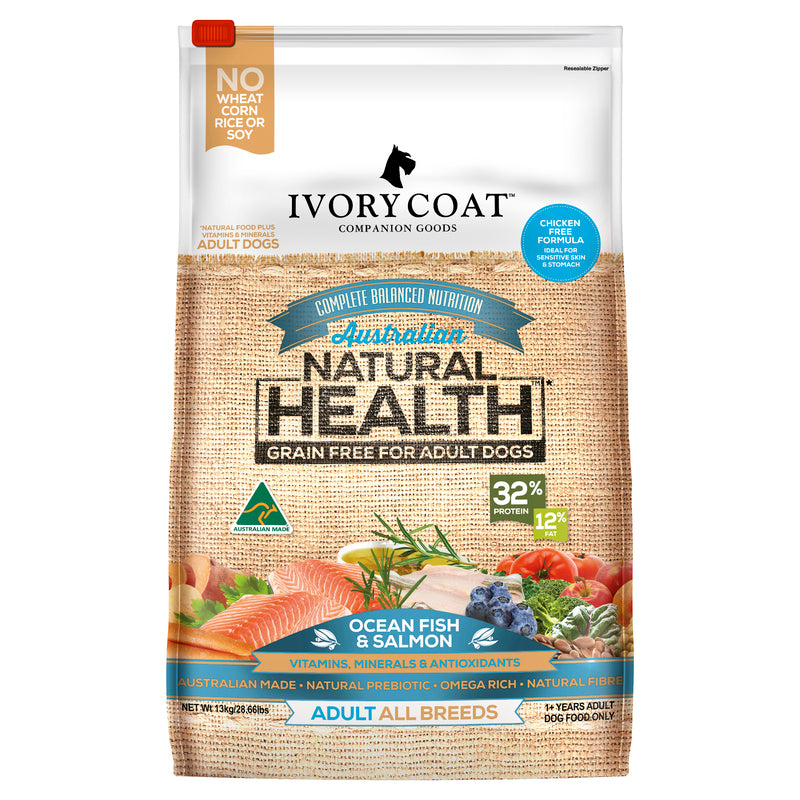 Ivory Coat Dog Dry Food - Ocean Fish & Salmon (13kg)