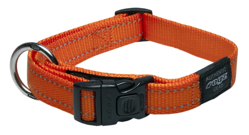 Rogz Classic Dog Collar - Orange - Large