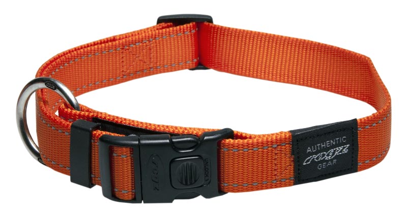 Rogz Classic Dog Collar - Orange - XLarge