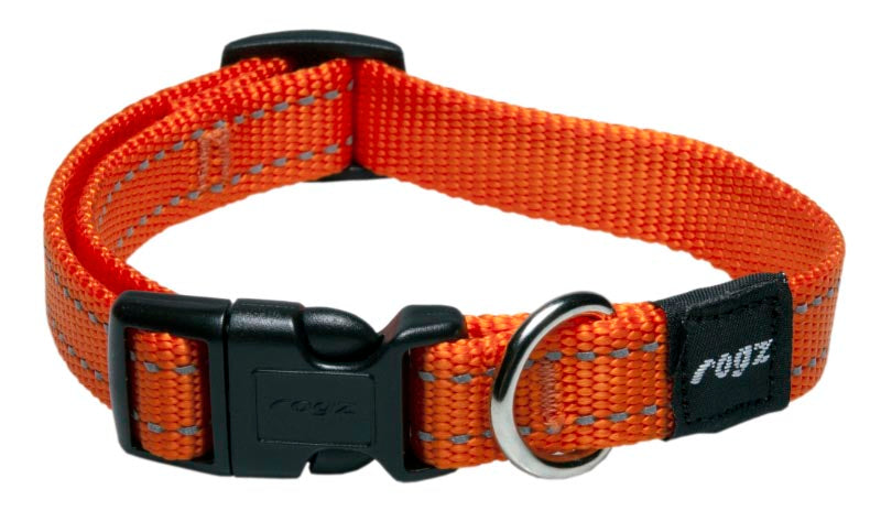 Rogz Classic Dog Collar - Orange - Medium