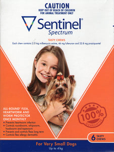 Sentinel Chew Very Small Up to 4kg Dogs 6 pack