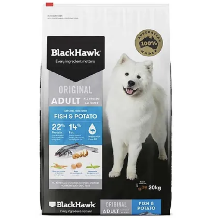 Black Hawk Dog Dry Food - Fish & Potato (3kg)